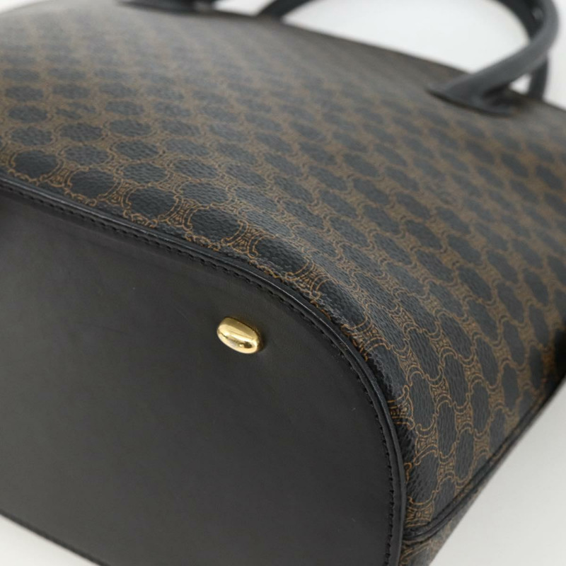 【日本直送】CELINE Macadam帆布手提包 PVC皮革 2way Black Gold Auth ARZ869A-8
