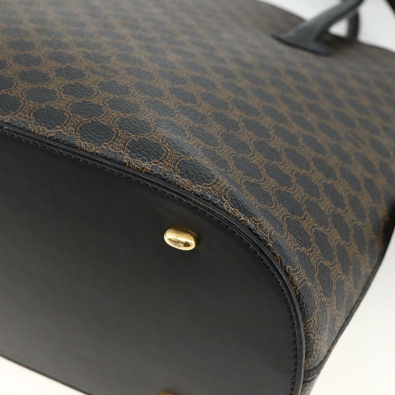 【日本直送】CELINE Macadam帆布手提包 PVC皮革 2way Black Gold Auth ARZ869A-16