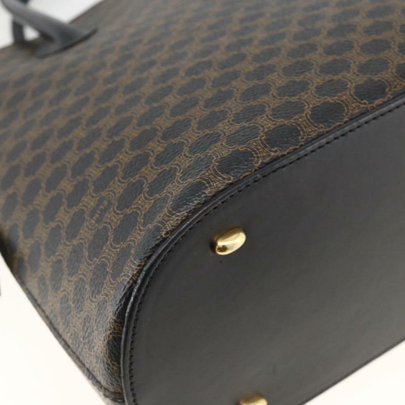 【日本直送】CELINE Macadam帆布手提包 PVC皮革 2way Black Gold Auth ARZ869A-17