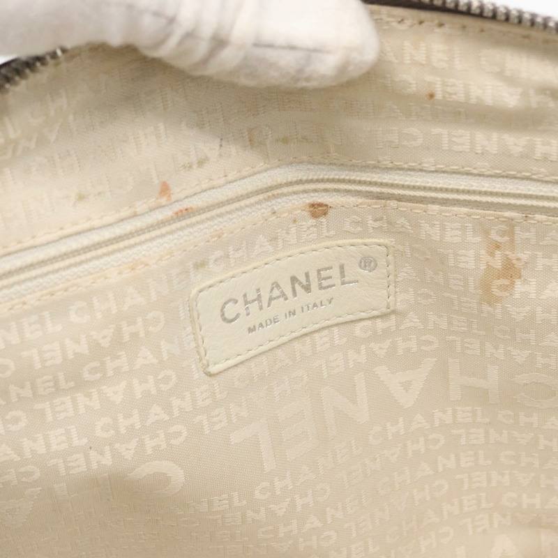 【日本直送】香奈兒波士頓包，皮革材質，灰色銀色雙C標誌，正品 BAZ592V-8