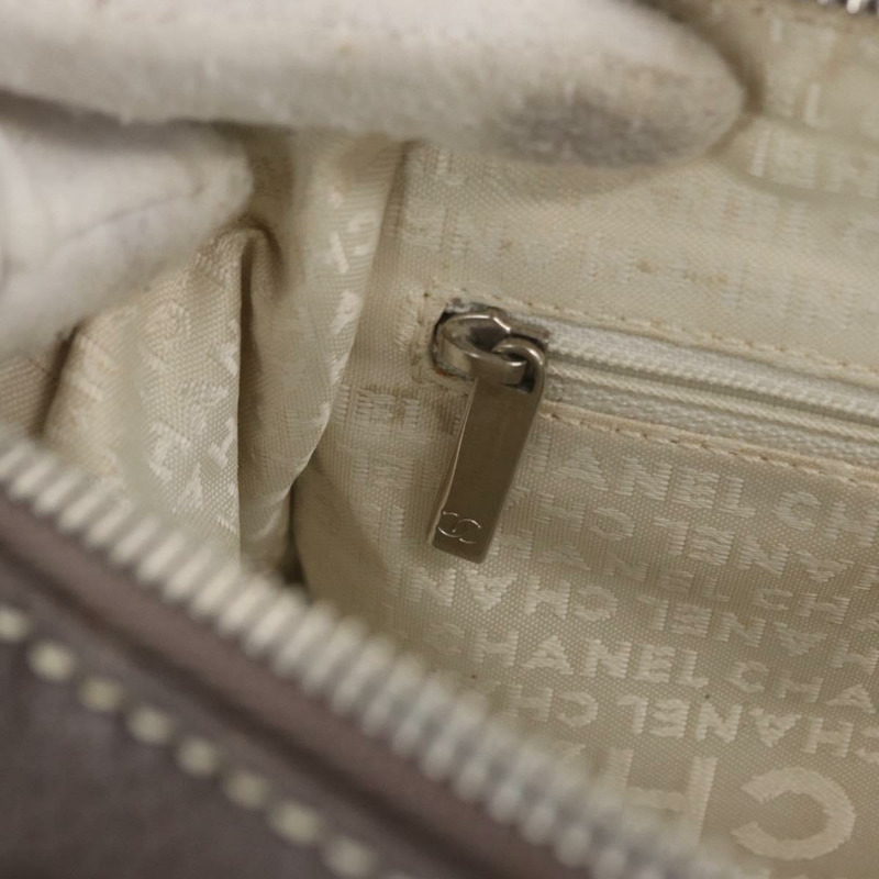 【日本直送】香奈兒波士頓包，皮革材質，灰色銀色雙C標誌，正品 BAZ592V-20