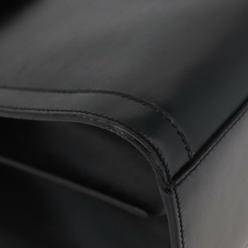 【日本直送】CELINE 圓形手提包 皮革 黑色 金色 正品 BAZ793V-7