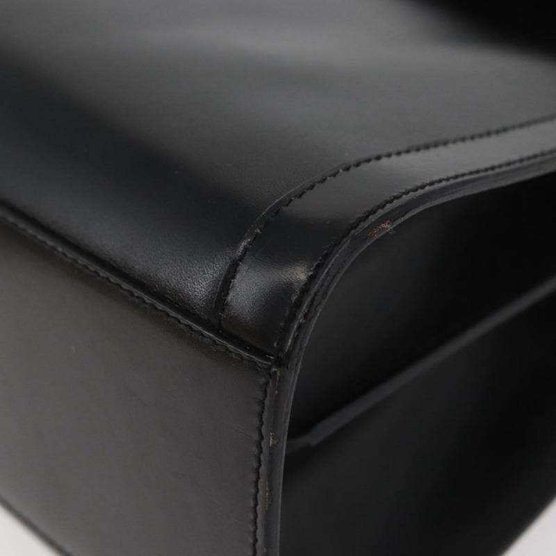 【日本直送】CELINE 圓形手提包 皮革 黑色 金色 正品 BAZ793V-14