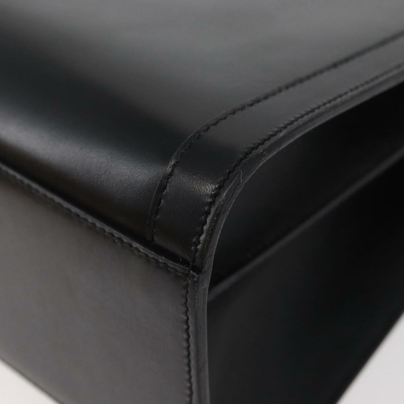 【日本直送】CELINE 圓形手提包 皮革 黑色 金色 正品 BAZ793V-16