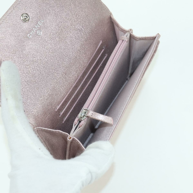 【日本直送】香奈兒粉紅羊皮錢包,CC標誌,貨號167177SAM-8