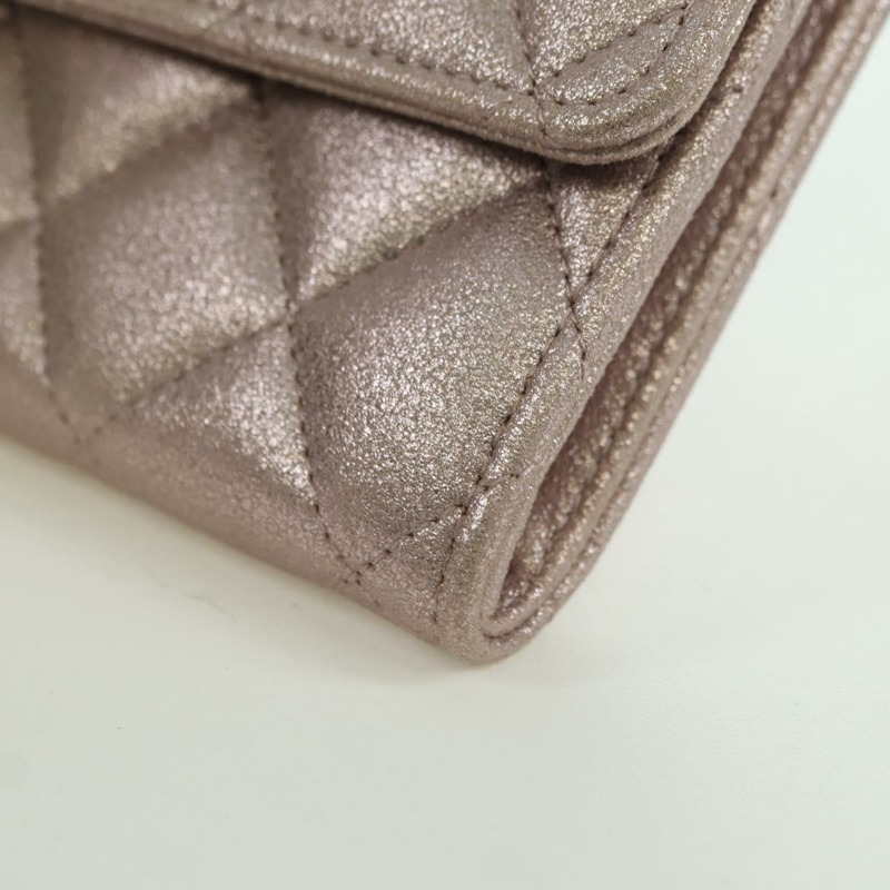 【日本直送】香奈兒粉紅羊皮錢包,CC標誌,貨號167177SAM-13