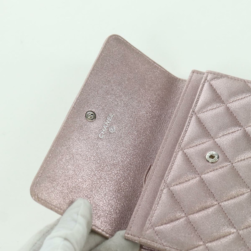 【日本直送】香奈兒粉紅羊皮錢包,CC標誌,貨號167177SAM-16