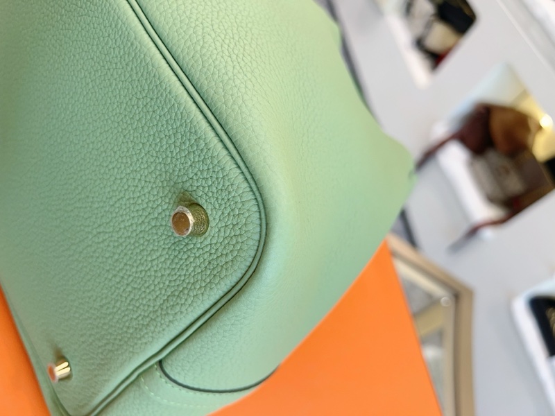 Hermes愛馬仕 牛油果綠色 菜籃子picotin22水桶包-7