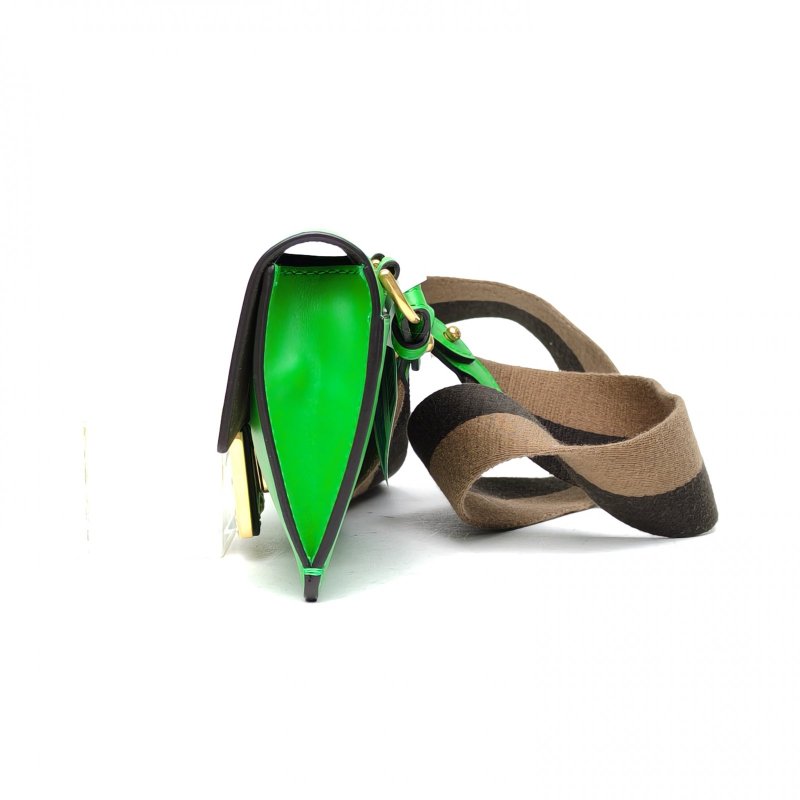 FENDI 綠色牛皮芬迪斜挎包肩背包-1