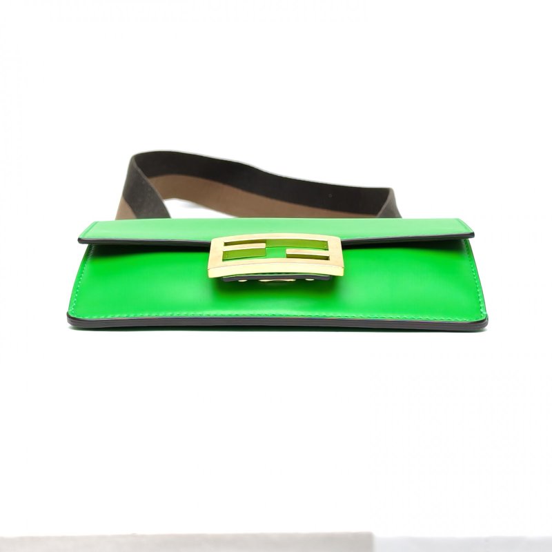 FENDI 綠色牛皮芬迪斜挎包肩背包-4