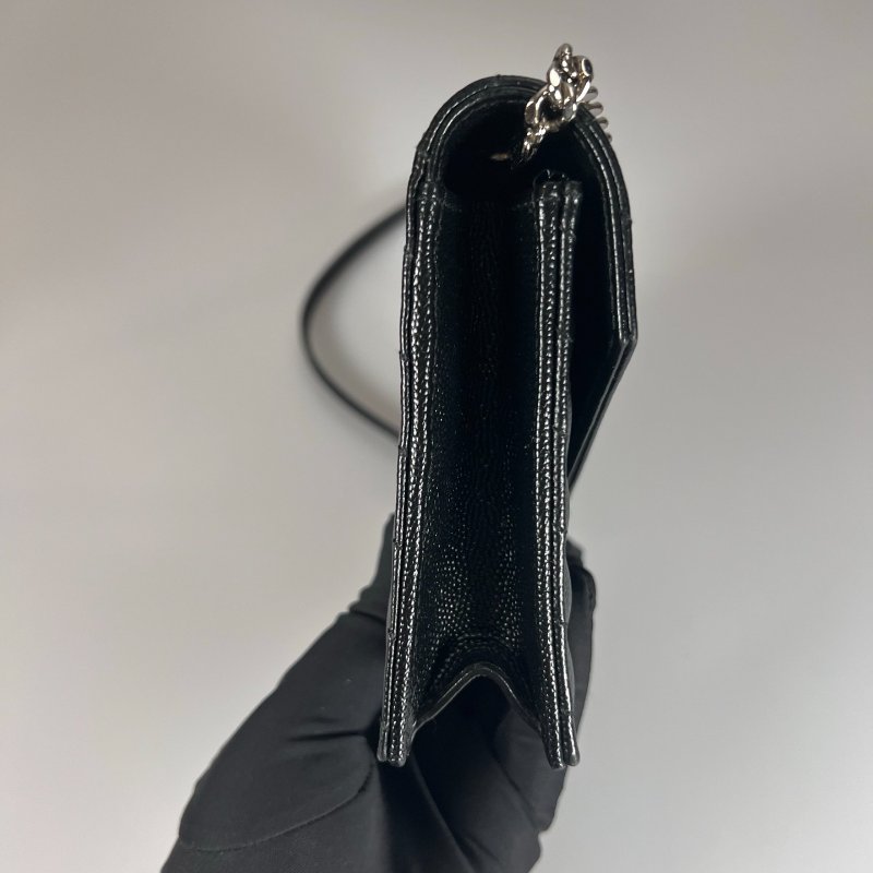 YSL 742920  黑魚子醬WOC銀鍊包-3