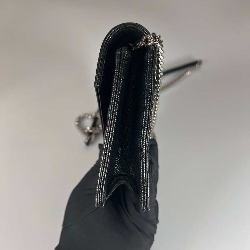YSL 742920  黑魚子醬WOC銀鍊包-4
