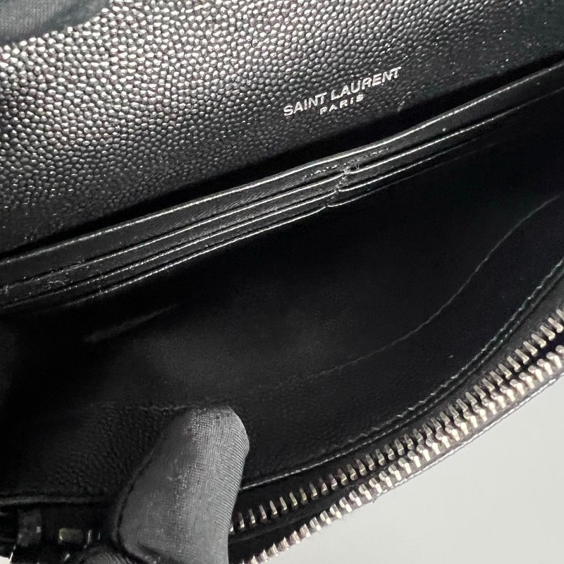 YSL 742920  黑魚子醬WOC銀鍊包-7