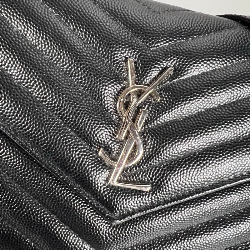 YSL 742920  黑魚子醬WOC銀鍊包-9