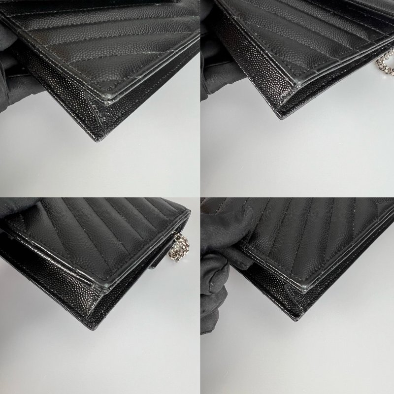 YSL 742920  黑魚子醬WOC銀鍊包-11