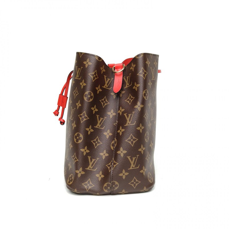 LOUIS VUITTON NÉONOÉ水桶包中號26紅色內裏老花PVC金扣2018肩背包-1