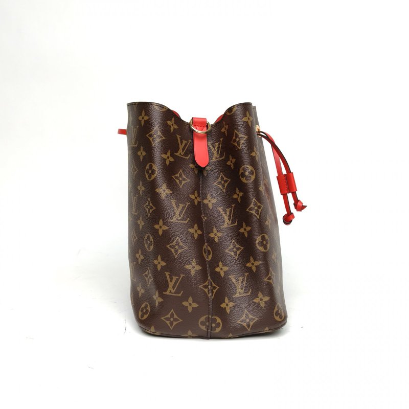 LOUIS VUITTON NÉONOÉ水桶包中號26紅色內裏老花PVC金扣2018肩背包-3