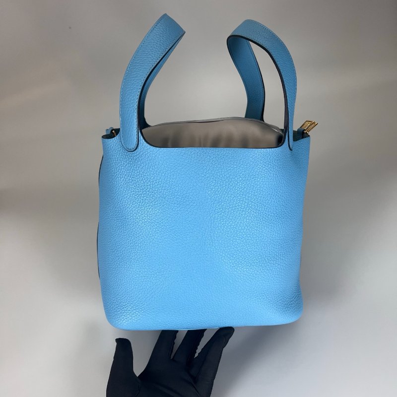 HERMES Y刻 藍PICOTIN 22 菜籃子包-2