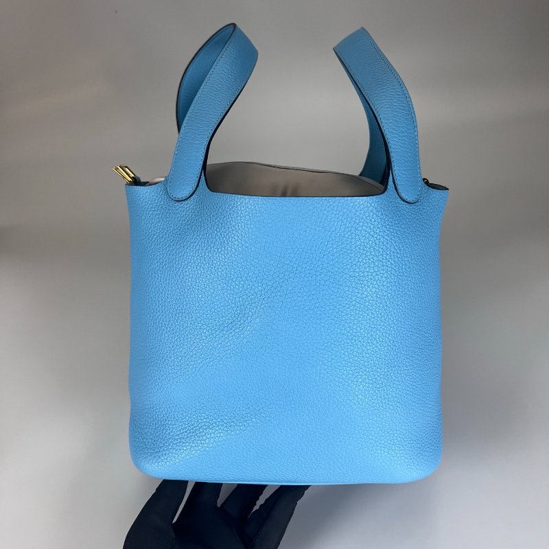 HERMES Y刻 藍PICOTIN 22 菜籃子包-3