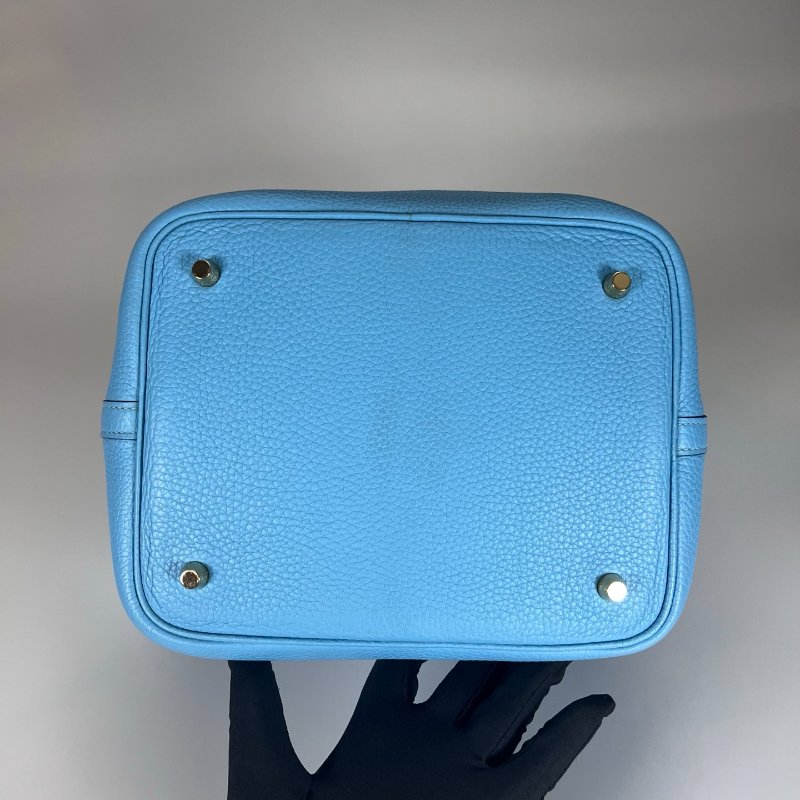 HERMES Y刻 藍PICOTIN 22 菜籃子包-4