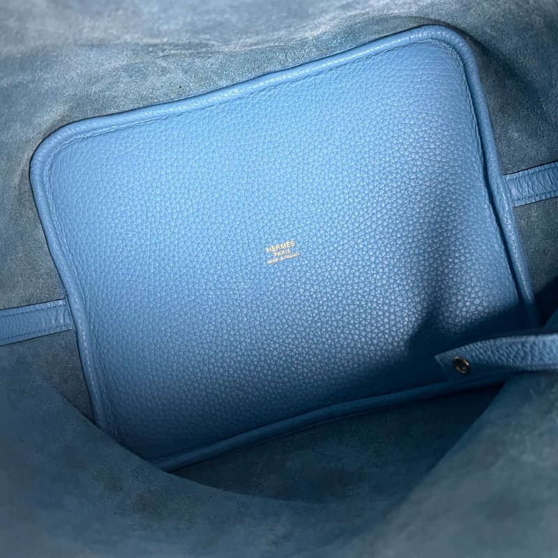 HERMES Y刻 藍PICOTIN 22 菜籃子包-5