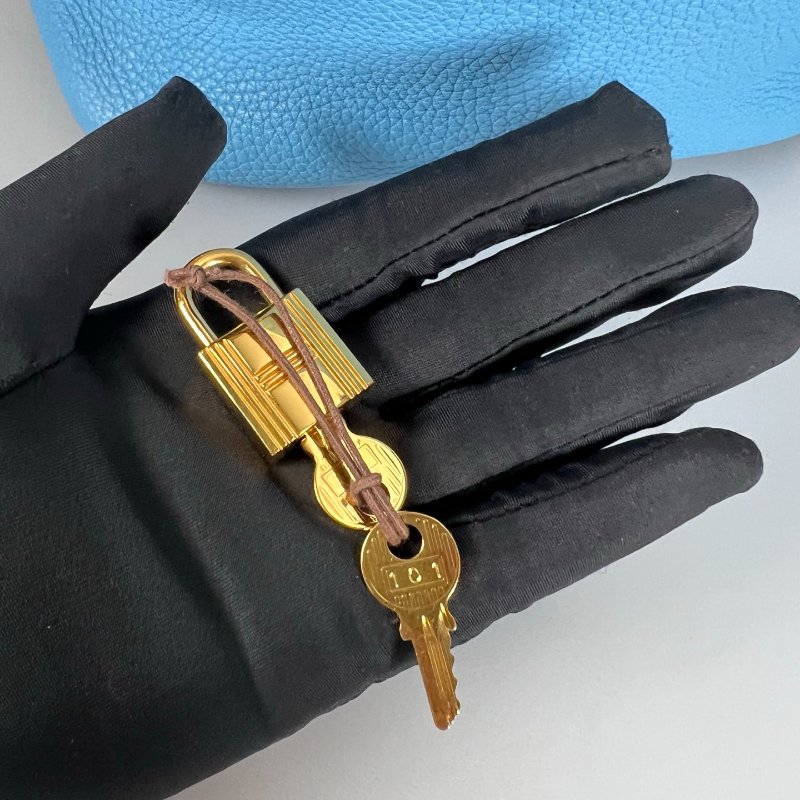 HERMES Y刻 藍PICOTIN 22 菜籃子包-8