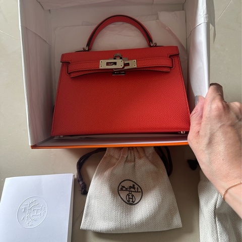 mini kelly 2,橘紅色19cm