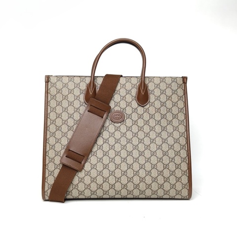 GUCCI 老花PVC金扣GG大琴譜