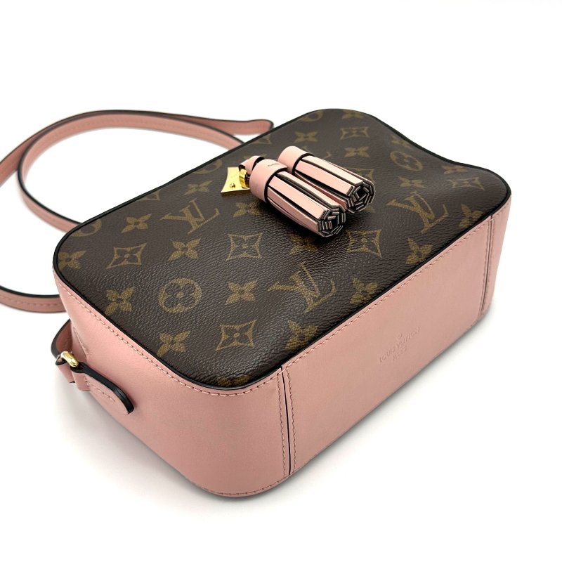 LV 粉色拼老花流蘇相機包22*14*7 98新配件塵袋-2