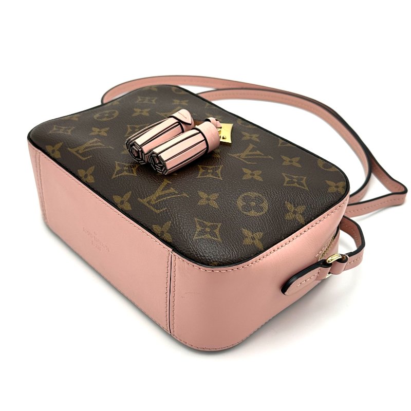 LV 粉色拼老花流蘇相機包22*14*7 98新配件塵袋-3