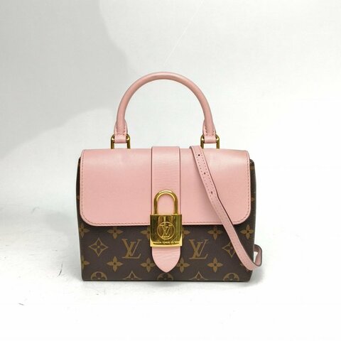 LOUIS VUITTON LockyBB鎖頭包粉色PVC金扣晶片肩背包