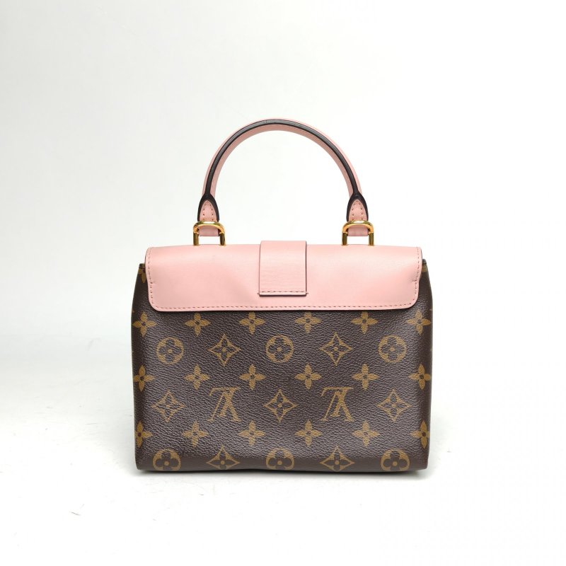 LOUIS VUITTON LockyBB鎖頭包粉色PVC金扣晶片肩背包-2