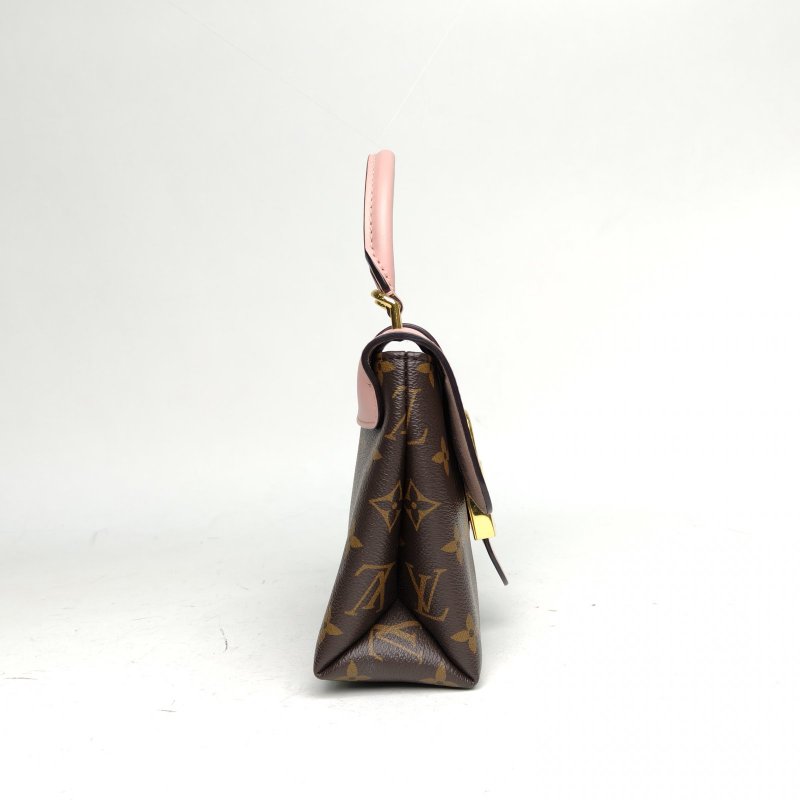 LOUIS VUITTON LockyBB鎖頭包粉色PVC金扣晶片肩背包-3