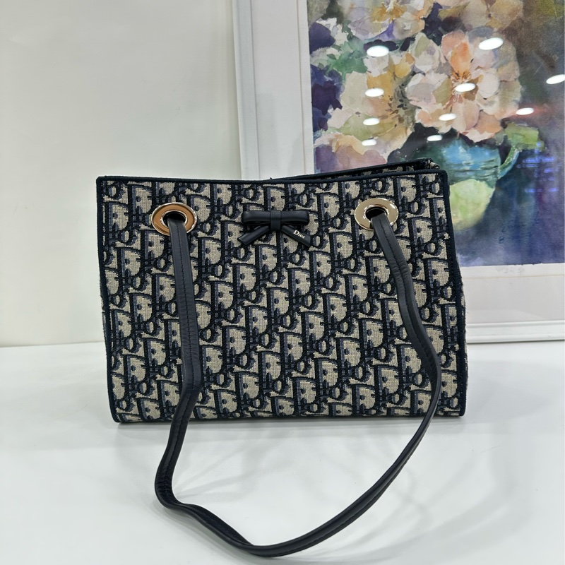 Dior 迪奧 老花蝴蝶結托特包小號 25 有購證尺寸:27*20-1