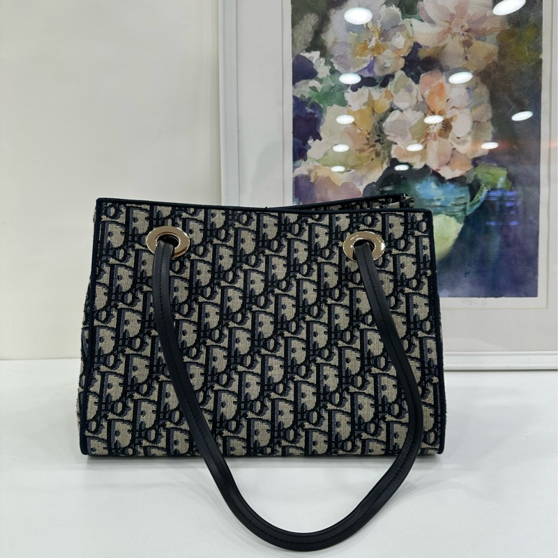 Dior 迪奧 老花蝴蝶結托特包小號 25 有購證尺寸:27*20-3