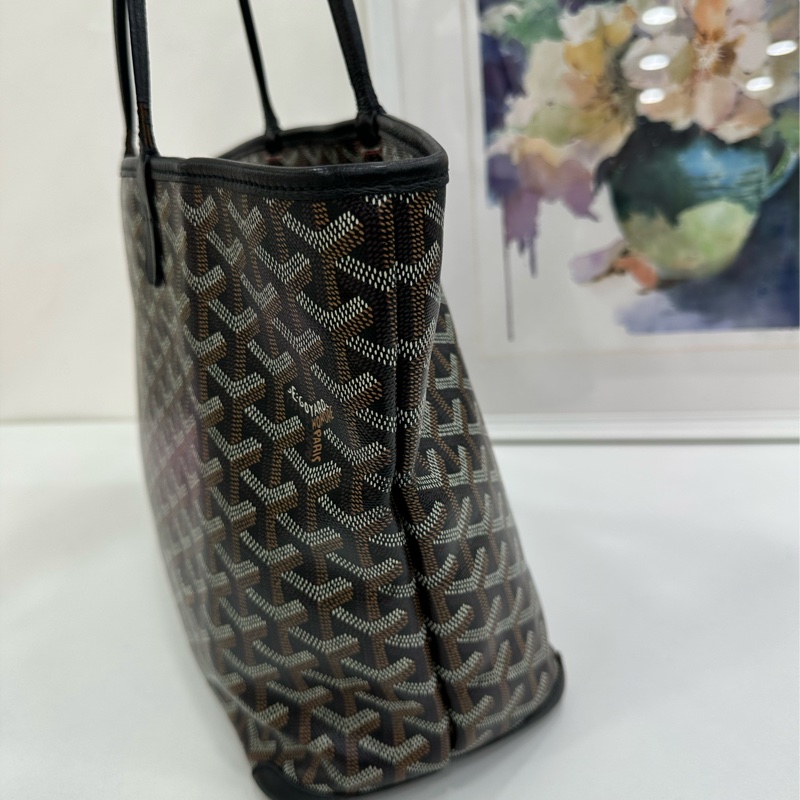 Goyard戈雅Artois系列拉鍊款tote單肩包,黑色-3