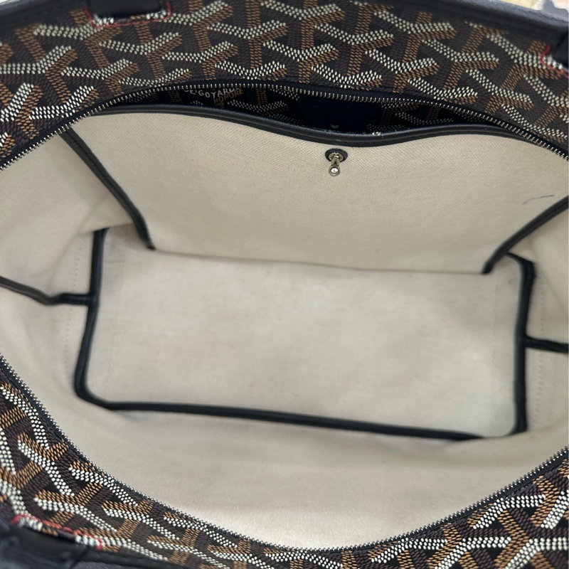 Goyard戈雅Artois系列拉鍊款tote單肩包,黑色-8