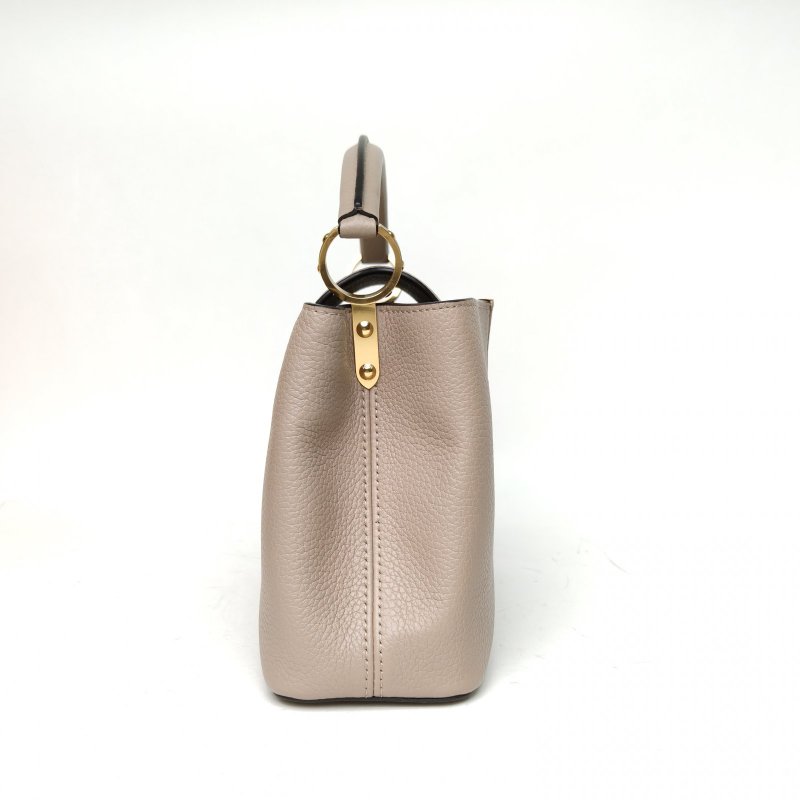 LOUIS VUITTON CapucinesBB27灰色牛皮金扣晶片肩背包-1