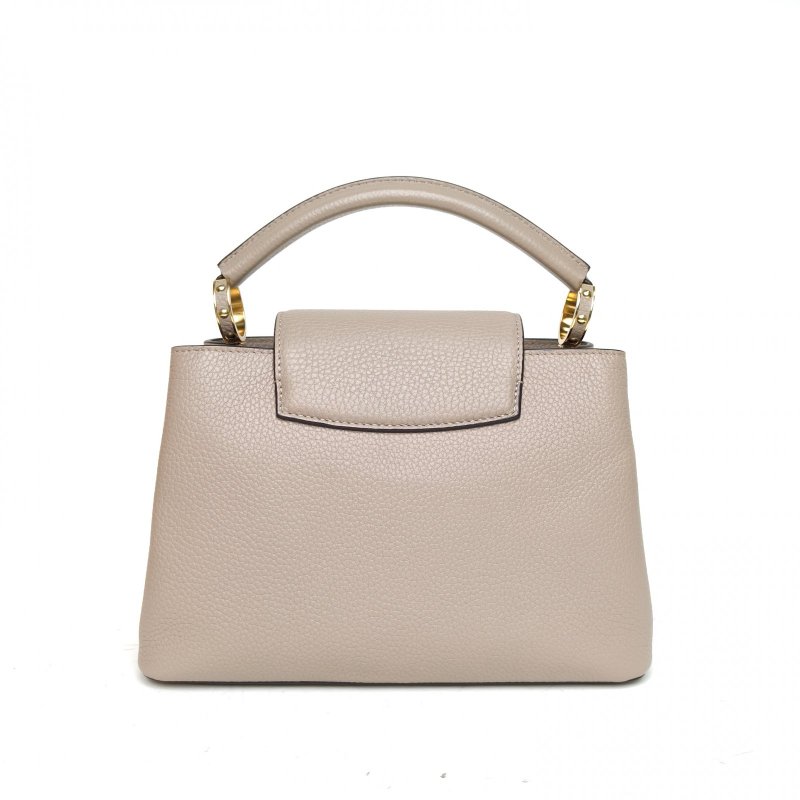 LOUIS VUITTON CapucinesBB27灰色牛皮金扣晶片肩背包-2