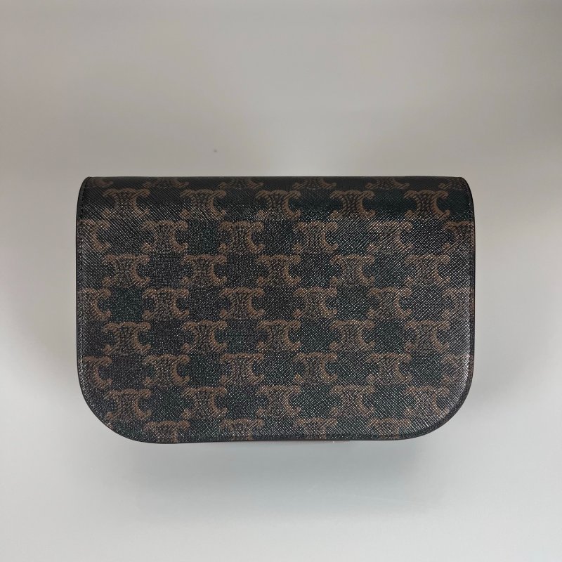 CELINE DUO標誌印花及牛皮革飾帶錢包-1