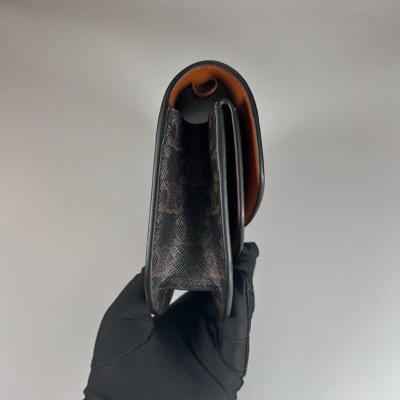 CELINE DUO標誌印花及牛皮革飾帶錢包-3