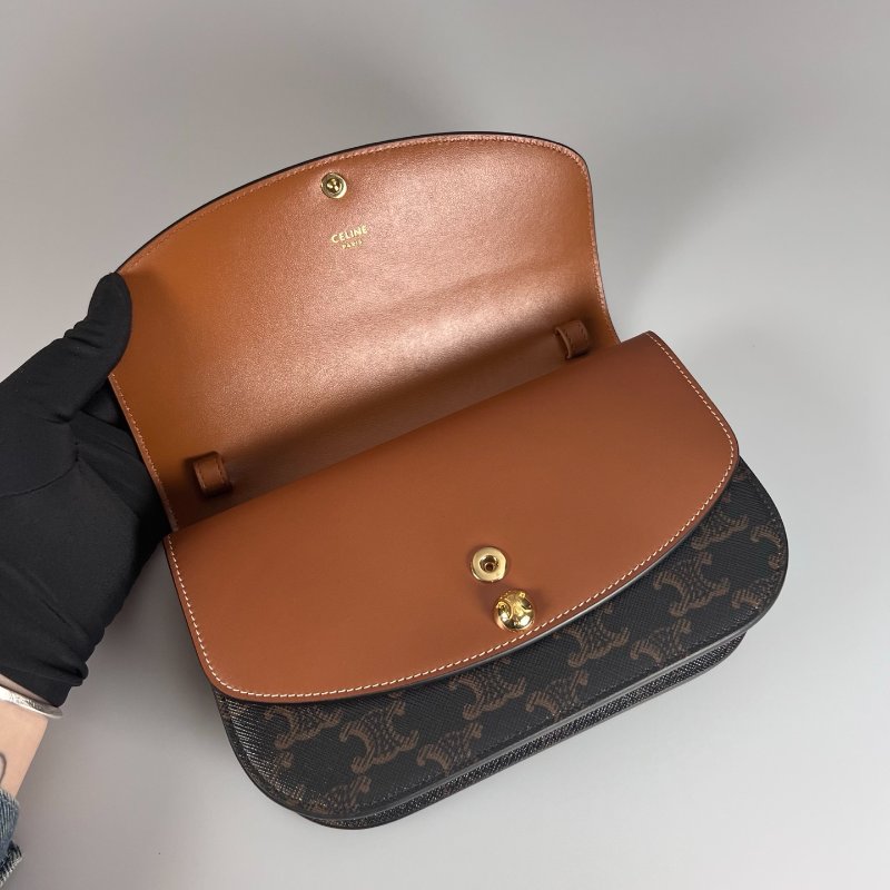 CELINE DUO標誌印花及牛皮革飾帶錢包-5