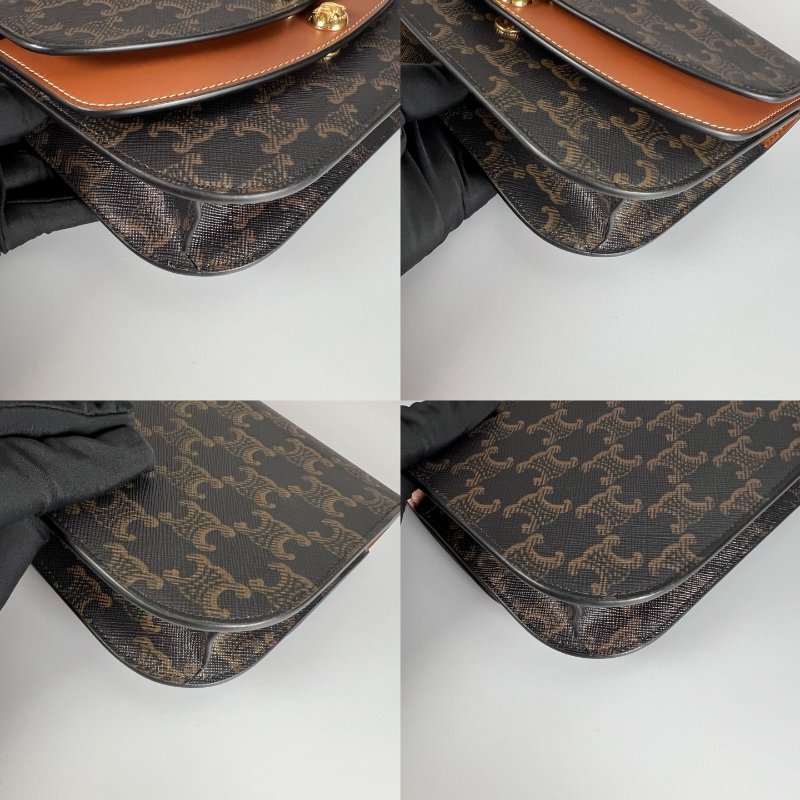 CELINE DUO標誌印花及牛皮革飾帶錢包-11