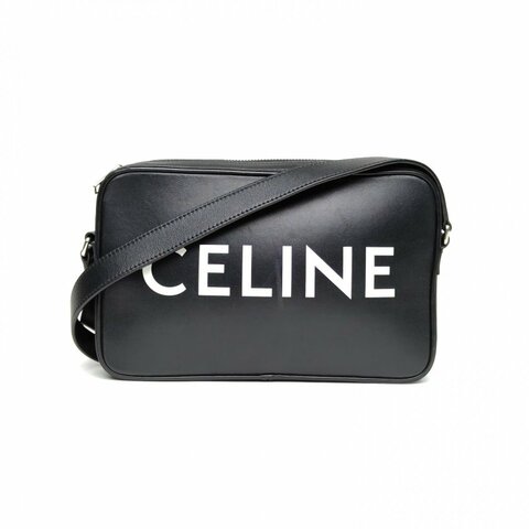 CELINE 黑色牛皮銀扣CELINE相機包肩背包