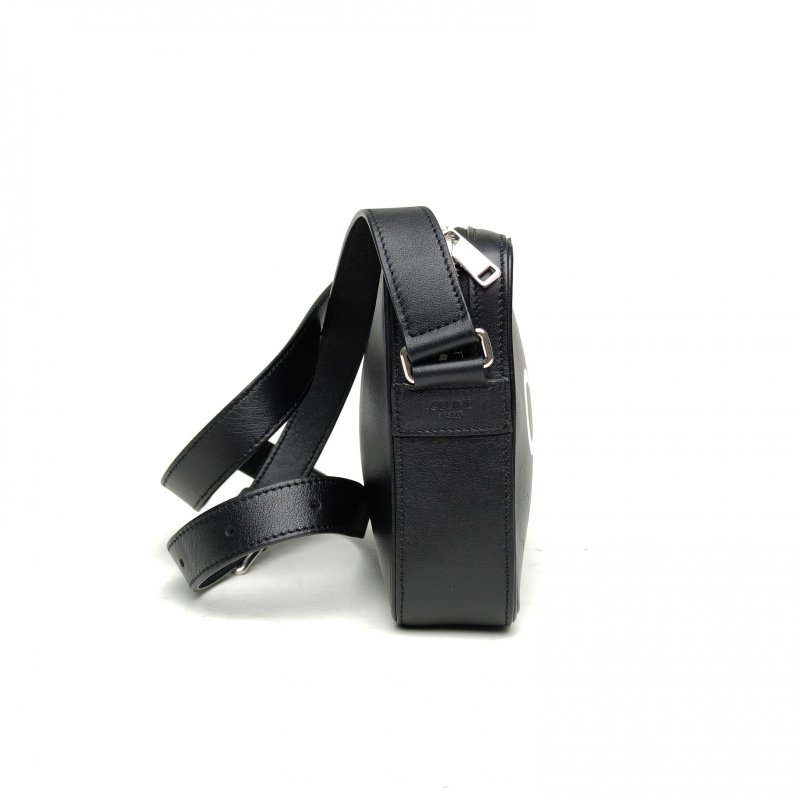 CELINE 黑色牛皮銀扣CELINE相機包肩背包-3