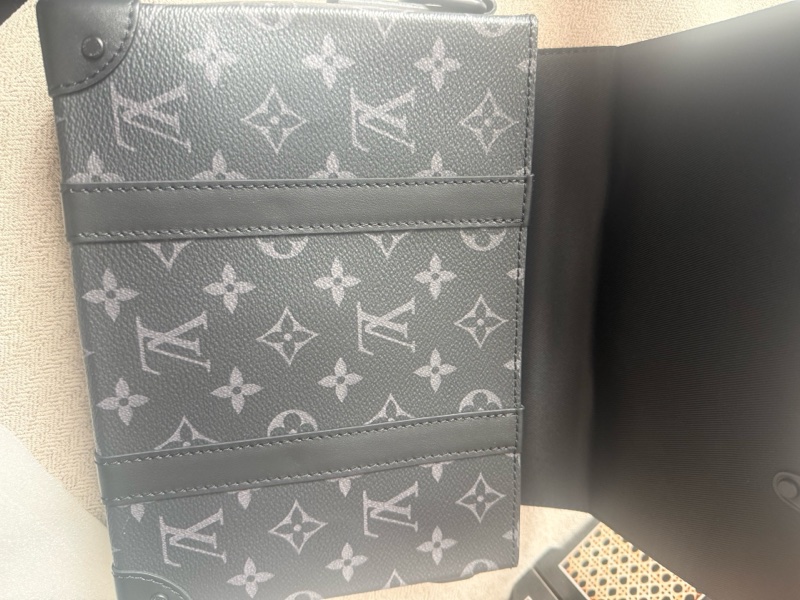 99新LouisVuitton路易威登 trunk黑花盒子郵差包 芯片款-6