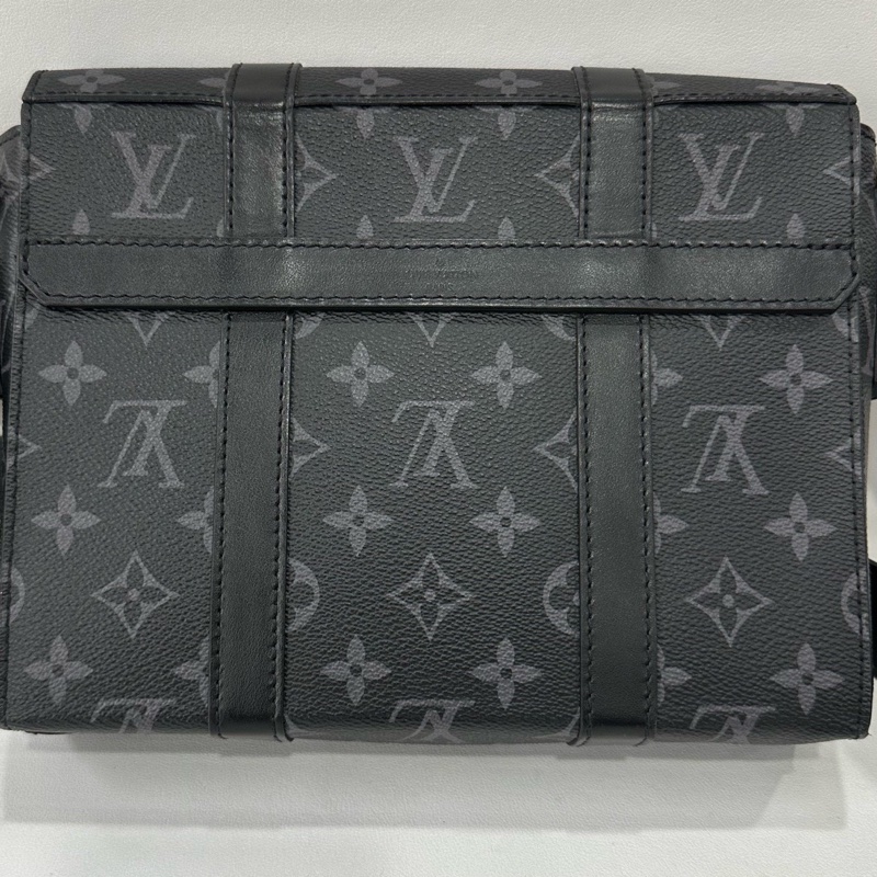 Lv路易威登 Trunk 黑老花 翻蓋 郵差包🈚附件-5