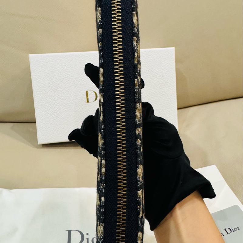 Dior 迪奧 經典老花拉鍊長夾/97新美品-2