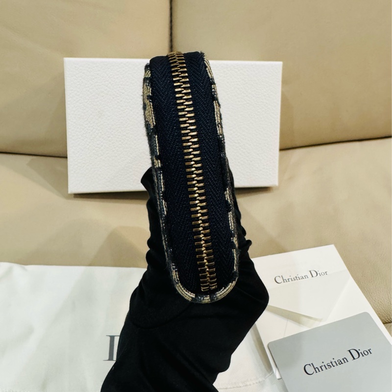 Dior 迪奧 經典老花拉鍊長夾/97新美品-3