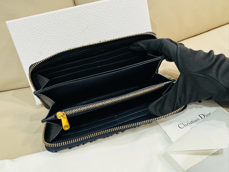 Dior 迪奧 經典老花拉鍊長夾/97新美品-4